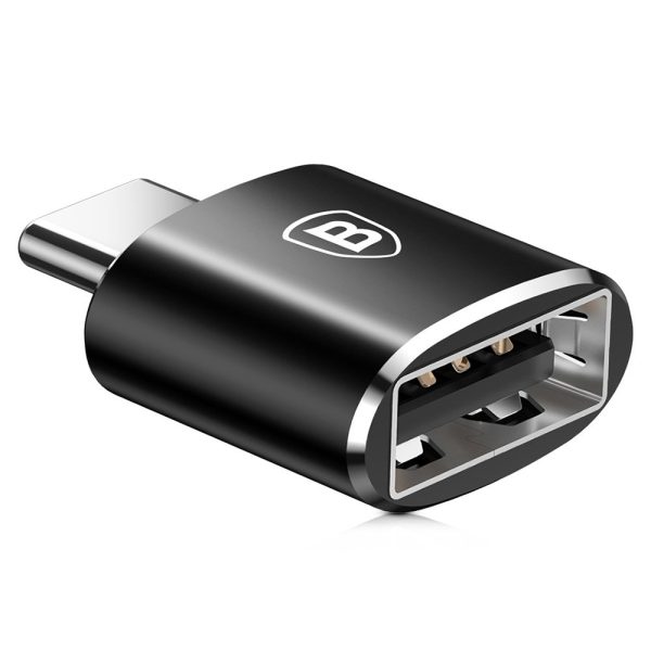 Adaptera adapteris no USB -C USB -C OTG -melns