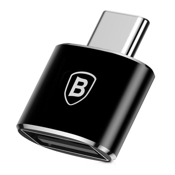 Adaptera adapteris no USB -C USB -C OTG -melns