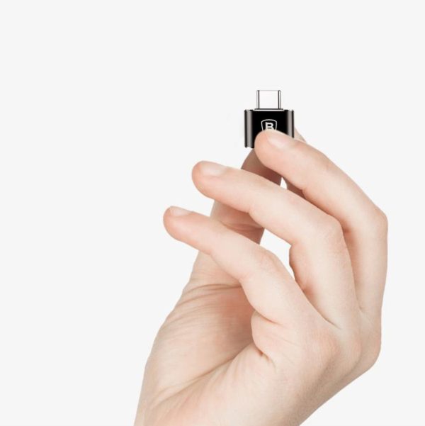 Adaptera adapteris no USB -C USB -C OTG -melns