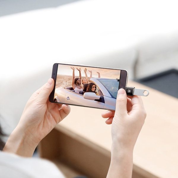 Adaptera adapteris no USB -C USB -C OTG -melns