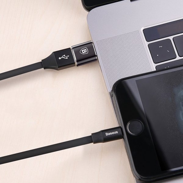 Adaptera adapteris no USB -C USB -C OTG -melns