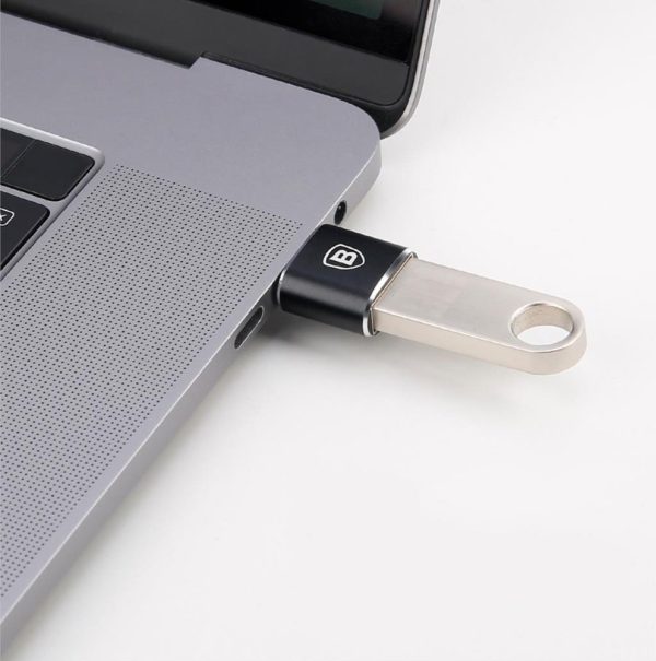 Adaptera adapteris no USB -C USB -C OTG -melns
