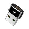 Mazs adaptera adaptera spraudnis no USB -C savienotāja uz USB - melns