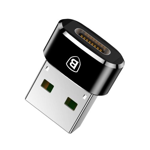 Mazs adaptera adaptera spraudnis no USB -C savienotāja uz USB - melns