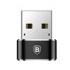 Mazs adaptera adaptera spraudnis no USB -C savienotāja uz USB - melns