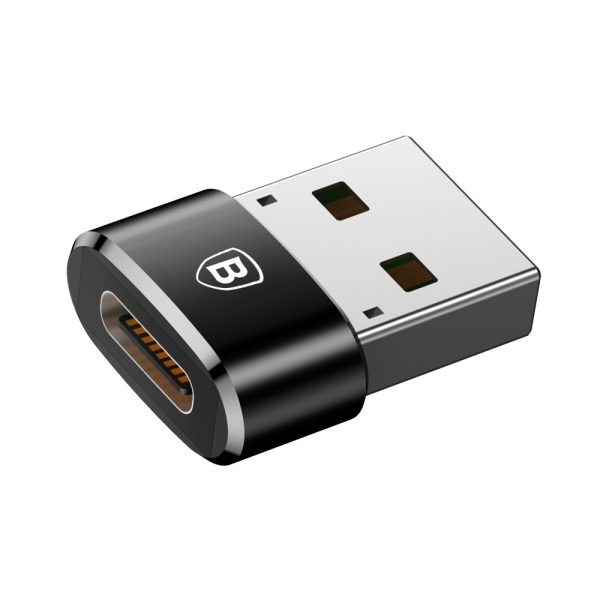 Mazs adaptera adaptera spraudnis no USB -C savienotāja uz USB - melns