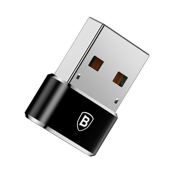 Mazs adaptera adaptera spraudnis no USB -C savienotāja uz USB - melns