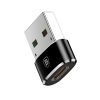 Mazs adaptera adaptera spraudnis no USB -C savienotāja uz USB - melns