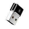 Mazs adaptera adaptera spraudnis no USB -C savienotāja uz USB - melns