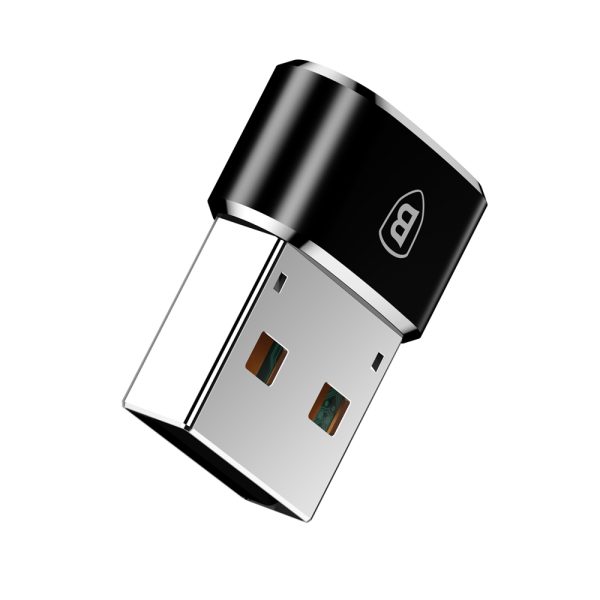 Mazs adaptera adaptera spraudnis no USB -C savienotāja uz USB - melns