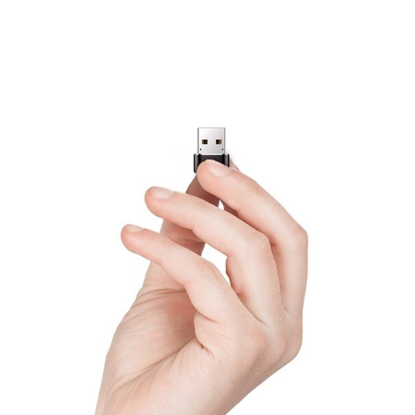 Mazs adaptera adaptera spraudnis no USB -C savienotāja uz USB - melns
