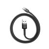 Izturīgs kabelis USB drosmīgs USB-C QC3 0,5 m-melns un pelēks