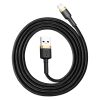 Izturīgs kabeļa USB pinums iPhone zibens QC3 1M - melns un zelts