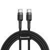 Izturīgs kabelis USB-C drosmīgajam USB-C QC3 2M-Black un Grey