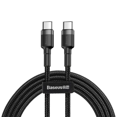Izturīgs kabelis USB-C drosmīgajam USB-C QC3 2M-Black un Grey