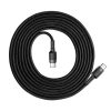Izturīgs kabelis USB-C drosmīgajam USB-C QC3 2M-Black un Grey