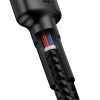 Izturīgs kabelis USB-C drosmīgajam USB-C QC3 2M-Black un Grey