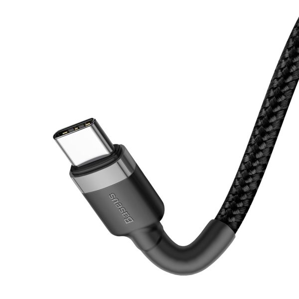 Izturīgs kabelis USB-C drosmīgajam USB-C QC3 2M-Black un Grey
