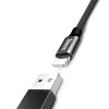 Kabelis Kabelis USB materiālā pītā - iPhone zibens 1,8 m - melns