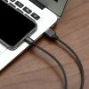 Kabelis Kabelis USB materiālā pītā - iPhone zibens 1,8 m - melns
