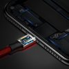 Kabelis Kabelis USB materiālā pītā - iPhone zibens 1,8 m - sarkans