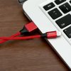 Kabelis Kabelis USB materiālā pītā - iPhone zibens 1,8 m - sarkans