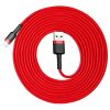 Izturīgs neilona kabeļa USB kabelis - iphone zibens qc3 3m - sarkans