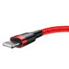 Izturīgs neilona kabeļa USB kabelis - iphone zibens qc3 3m - sarkans