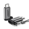 Adaptera adapteris no USB -C uz Micro USB - pelēku