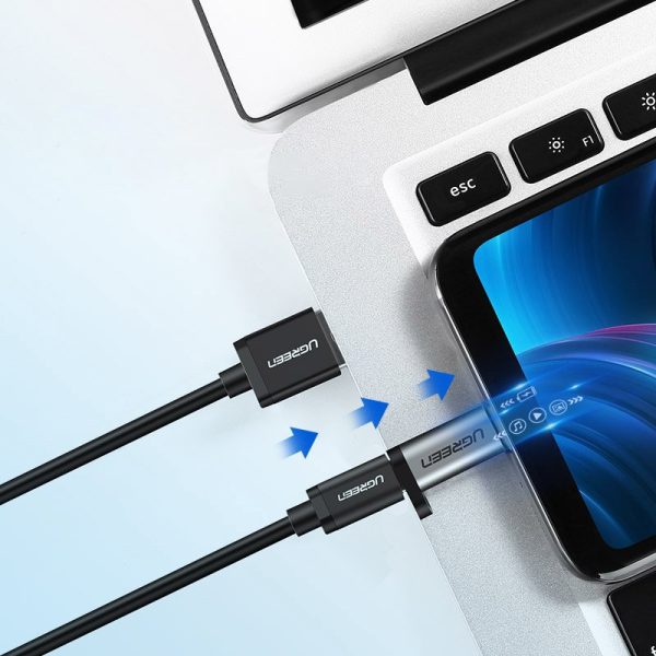 Adaptera adapteris no USB -C uz Micro USB - pelēku
