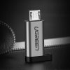 Adaptera adapteris no USB -C uz Micro USB - pelēku