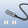 Adapteris austiņām ar mini ligzdu 3,5 mm uz USB -C 10cm - pelēks