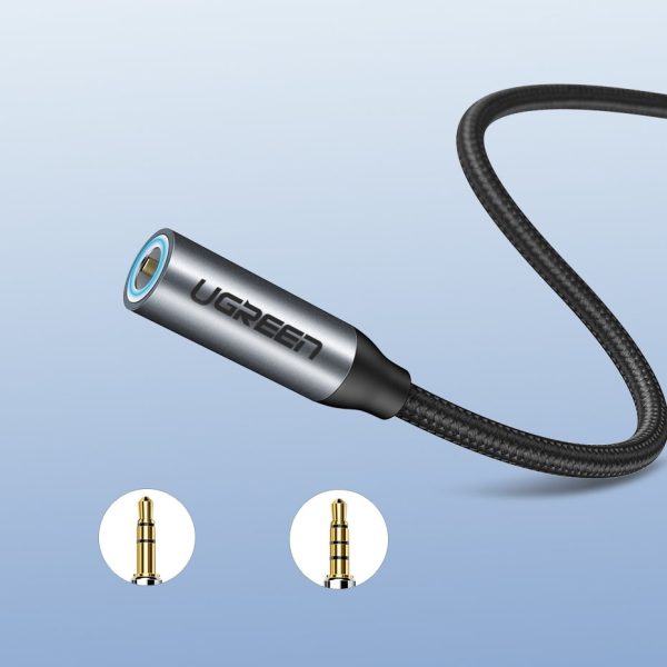 Adapteris austiņām ar mini ligzdu 3,5 mm uz USB -C 10cm - pelēks