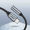 Adapteris austiņām ar mini ligzdu 3,5 mm uz USB -C 10cm - pelēks