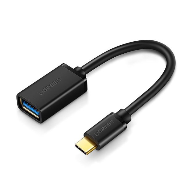Adaptera adapteris OTG kabelis ar USB 3.0 uz USB -C - melns