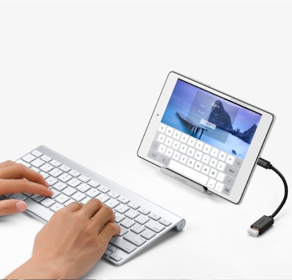 Adaptera adapteris OTG kabelis ar USB 3.0 uz USB -C - melns