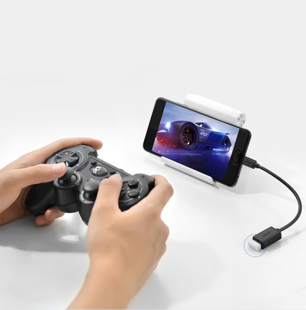 Adaptera adapteris OTG kabelis ar USB 3.0 uz USB -C - melns