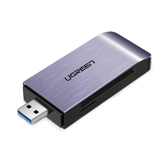 SD / MICRO SD / CF / CF / MS atmiņas karšu lasītājs USB 3.0 spraudnis - pelēks