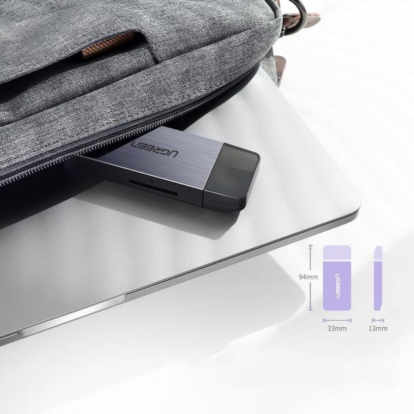 SD / MICRO SD / CF / CF / MS atmiņas karšu lasītājs USB 3.0 spraudnis - pelēks