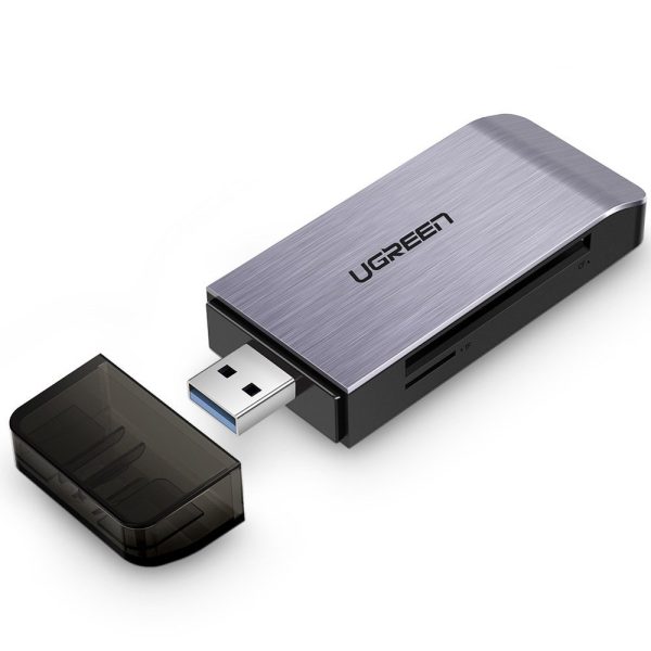 SD / MICRO SD / CF / CF / MS atmiņas karšu lasītājs USB 3.0 spraudnis - pelēks