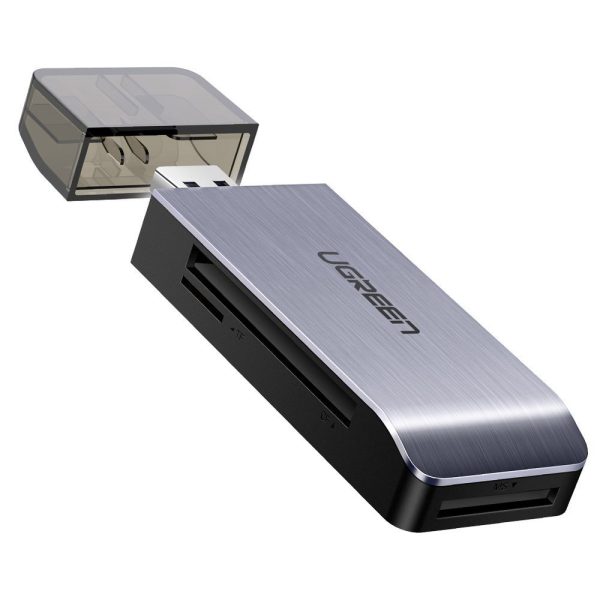 SD / MICRO SD / CF / CF / MS atmiņas karšu lasītājs USB 3.0 spraudnis - pelēks