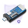 SD / MICRO SD / CF / CF / MS atmiņas karšu lasītājs USB 3.0 spraudnis - pelēks