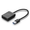 SD / MICRO SD atmiņas karšu lasītājs USB 3.0 15cm spraudnis - melns