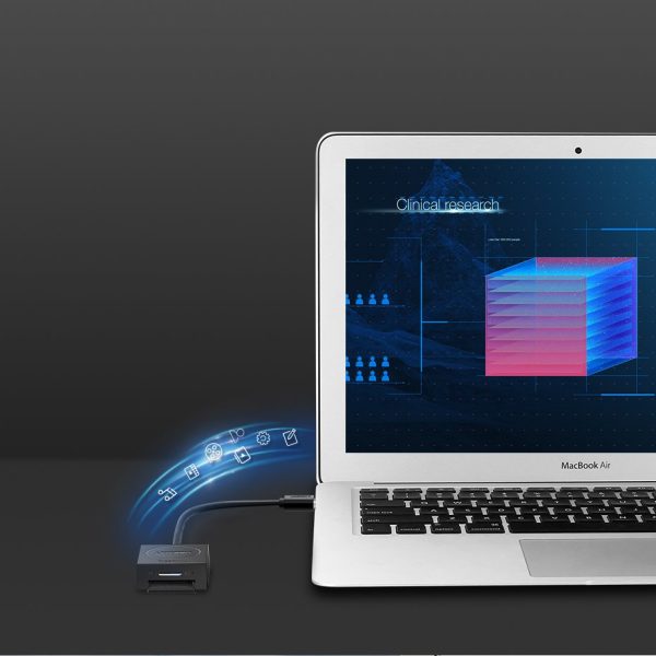 SD / MICRO SD atmiņas karšu lasītājs USB 3.0 15cm spraudnis - melns
