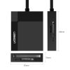 SD / MICRO SD / CF / CF / MS atmiņas karšu lasītājs USB 3.0 1M spraudnis - melns