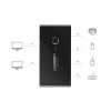 Switch Box Hub 4X USB 2.0 slēdzis USB izplatītājs diviem datoriem - melns