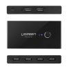 Switch Box Hub 4X USB 2.0 slēdzis USB izplatītājs diviem datoriem - melns