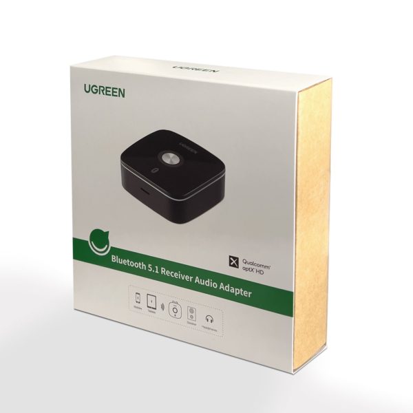 1018885-5-odbiornik-adapter-audio-bluetooth-51-ap-ugreen-hurtownia-sklep Adaptera uztvērēja Bluetooth 5.1 APTX 2RCA uz 3,5 mm mini domkrata - melna