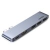 Daudzfunkcionālu rumbas ports MacBook Pro / AIR 2X USB-C uz USB-C HDMI 3X USB 3.0-GRAY