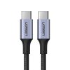 USB -C kabeļa kabelis - USB -C barošanas piegāde Ātrā uzlāde 2m - pelēks